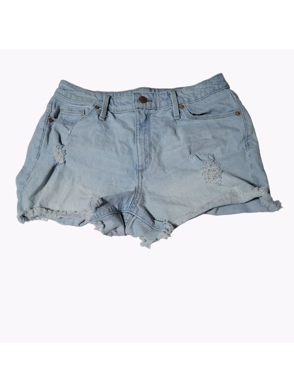 Universal Thread High Rise Shortie Jean Shorts Womens Size 6 Light Wash Denim